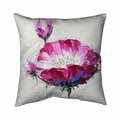Begin Home Decor 26 x 26 in. Fuchsia Wild Flower-Double Sided Print Indoor Pillow 5541-2626-FL59